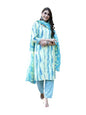 Pinkmint Salwar Suit For Women Cotton Flower Printed Kurta & Straight Pant With Dupatta