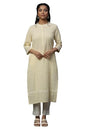 Aurelia Women'S Cotton Blend Regular Kurta (24Fea15005-704847_Lemon Zest