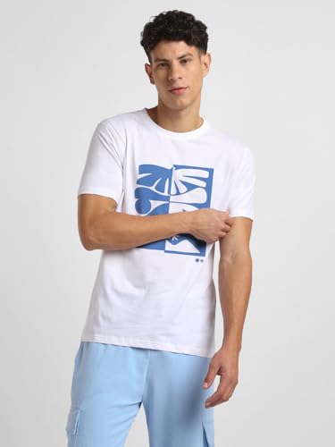 Nobero MenS Cotton T Shirt Half Sleeve Regular Fit Tshirt, Round Neck | Colorful Printed T Shirt For Men White