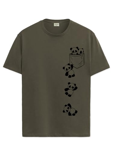 ADRO Tshirt for Men | Printed T Shirt for Men | 100% Cotton T-Shirt |Printed T Shirt | T-Shirts | RN24-POC-OL-2XL Olive