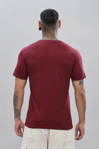 ADRO V-Neck T Shirt for Men, 100% Cotton Vneck Tshirt is Ideal for Casual wear, Workouts and Loungewear, Adding a Stylish Touch.