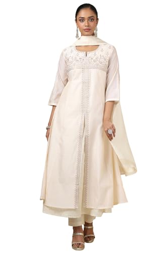 Soch WomenS Chanderi Salwar Suit Set (Ews5Cd21503_Beige