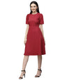 Style Quotient Women Maroon Solid Polyester Regular Smart Casual Tops