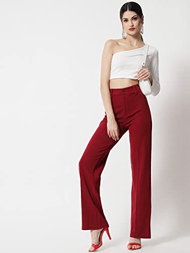 KOTTY Women Regular Fit Multicolor Viscose Rayon Trousers