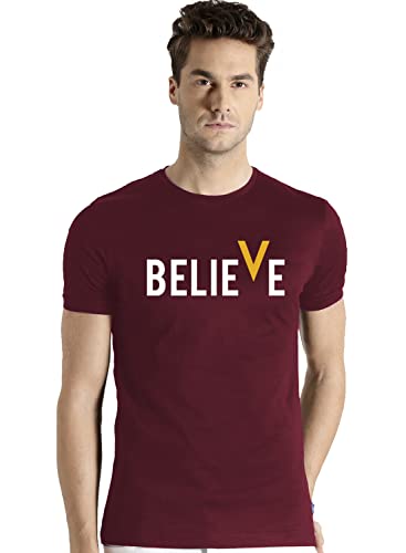 ADRO Men's Believe Design Printed T-Shirt (L)