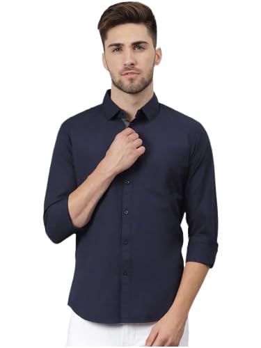 Tee Projekt Cotton Spread Collar Long Sleeve Shirt for Men Formal Shirt Casual Men Shirt