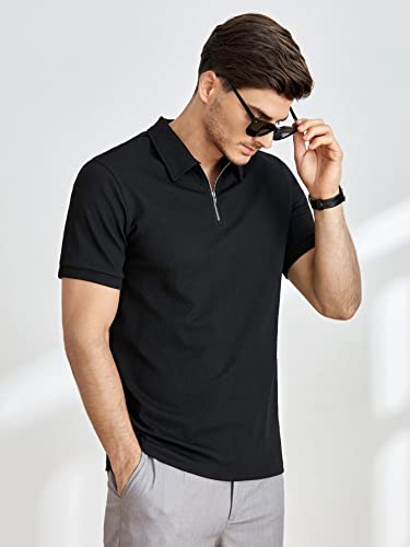 Greciilooks Venslooks MenS Cotton Regular Fit Solid Polo Neck T-Shirt | MenS Cotton Regular Fit Solid Polo Neck T-Shirt (Large