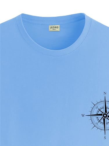 ADRO Tshirt for Men | Printed T Shirt for Men | 100% Cotton Tshirt | Graphic Printed T-Shirt | Chest Printed Tshirt | Unisex Tsh