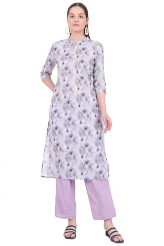 Aurelia Women's Printed Pure Cotton Straight Kurta with Palazzo & Dupatta Set