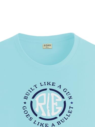 ADRO Men's Solid Regular Fit T-Shirt (RN24-BUL-MI_Mint