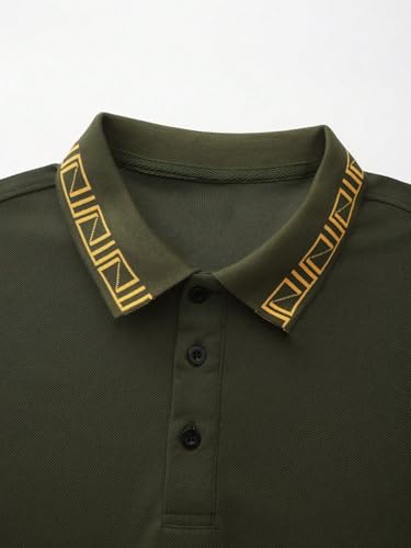 Greciilooks Solid Regular Fit Polo Casual For Men Stylish Latest | Half Sleeve T Shirt Green