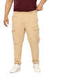 Thomas Scott Mens | Plus Size | Regular Fit | 100% Cotton | 6 Pockets | Breathable Fabric | Solid Color | Cargo Trouser | Casua