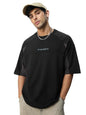 The Souled Store Colourblock: Not Your Average Tee Men and Boys Short Sleeves Round Neck Black Colour-Block Cotton Comfortable L