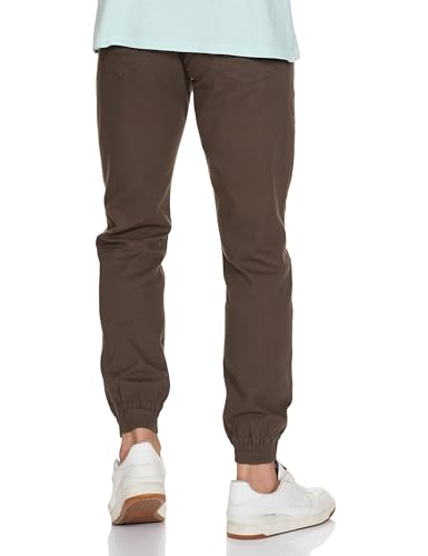 The Indian Garage Co Men Slim Fit Solid Mid-Rise Joggers Grey