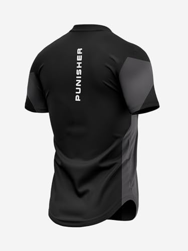 The Souled Store Official Punisher : One Man Army Printed Regular Fit Cotton Short Sleeve Round Neck Drop Cut T-Shirts For Men A
