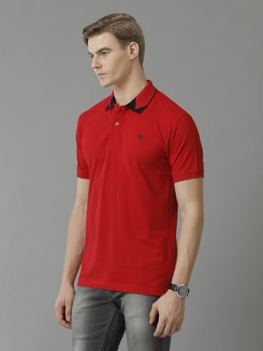 ADRO Premium Cotton Polo for Men (PN23-H-PLN-RD_Red)