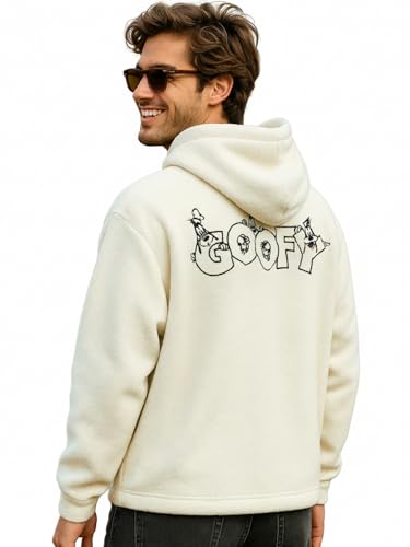 Bewakoof MenS Graphic Printed Oversized Fit Hoodies_596778_White_3Xl