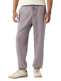 The Souled Store Iris Men and Boys Drawstringed Grey Solid Cotton Blend Oversized Joggers