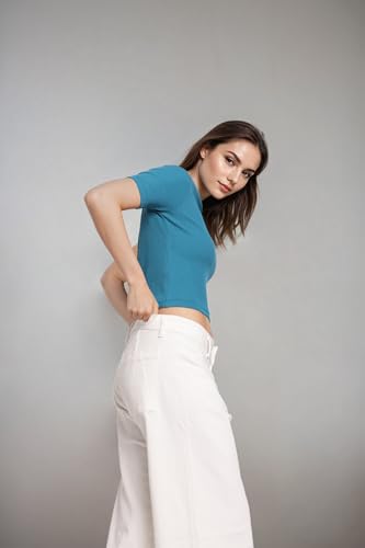 Fyltr WomenS Solid Regular Fit T Shirt (Fylss25Wkt-1010_Teal Mirage
