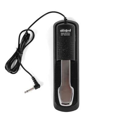Akkord AKD SP-01 Sustain Pedal for Digital Piano, Electronic Keyboard, MIDI Synthesizer with Polarity Switch and Anti-Slip Pad-
