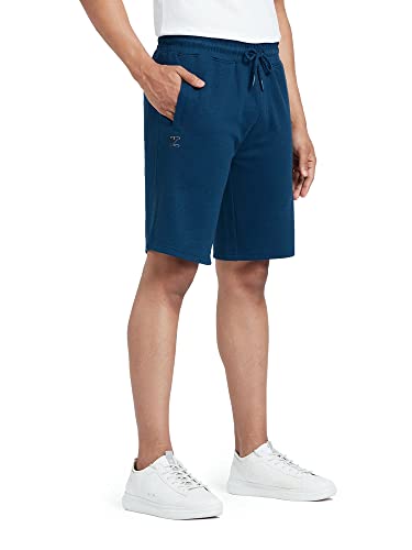 XYXX Athleisure Mens Cotton Shorts | Super Soft, Knee Length Comfortable Everyday Wear | Relaxed Fit Solid Code Shorts with Zip