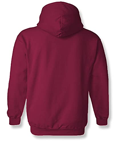 ADRO Men's Cotton Neck Hooded Sweatshirt (H21-M-TKT-MR_Maroon)