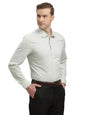 Turtle Men Pure Cotton Regular Fit Checkered Light Grey Formal Shirt