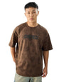 The Souled Store Official One Piece: Pirate Tales Short Sleeve Round Neck Brown Graphic Printed Cotton Oversized T-Shirts For Me