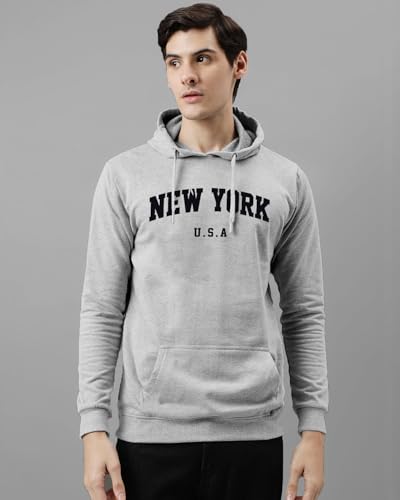 ADRO Men's Printed Hoodie - Cotton Sweatshirt, Size 40, Color Track, Model H24-NEW-PT