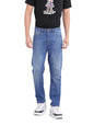 The Indian Garage Co Mens Slim Straight Fit Solid Mid-Rise Jeans