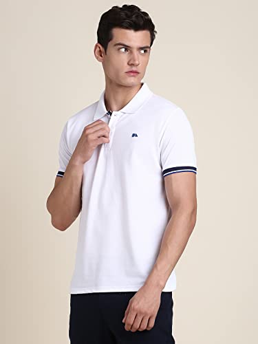Dennis Lingo MenS Slim Fit White Polo T-Shirt