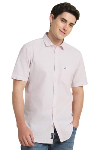 Allen Solly Men Striped Casual Short Sleeve Shirt