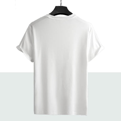 Thalasi Men Anime Oversized Baggy Fit T-Shirt | 100% Cotton | White | Anime Print | Round Neck | Half Sleeve