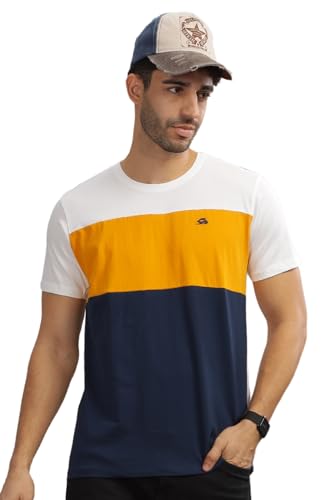 ADRO Tshirt for MenMulti Color T-Shirt for MenCotton T-ShirtMens TshirtRN8-24-WHMUNB-XL