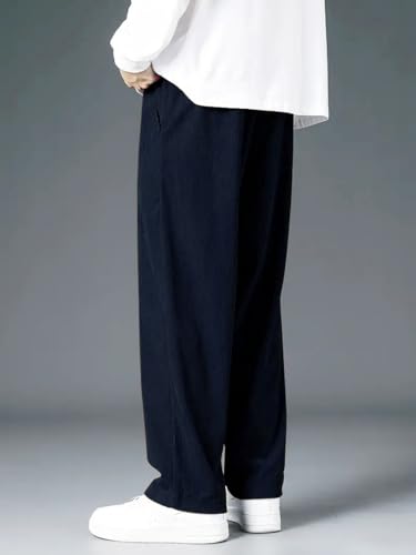 Greciilooks Lycra Track Pants For Men  Stretchable Loose Fit Gym Joggers | Korean Style Workout | Loose Mid Rise Track Pant Dark