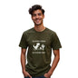 Nobero MenS Letter Print Regular Fit T-Shirt (1M-Twts-C0561-Wr_Olive Green