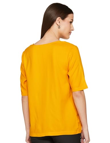 FYLTR Womens Regular Fit Blouse (FYLAW23WB-001_Spicy Mustard