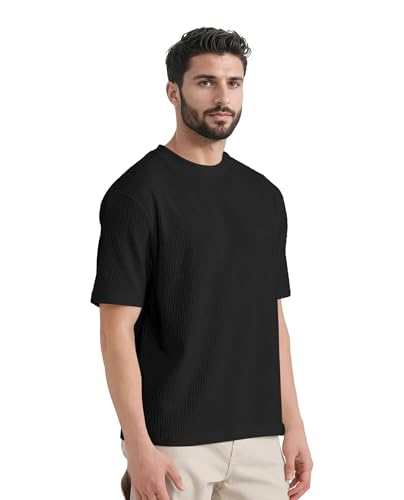 Greciilooks MenS Regular Fit T-Shirt (Gl-Mt-1178_Black