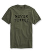 ADRO Mens Never Settle Cotton T-Shirt (RN22-03-SET-OL_Olive_XL)