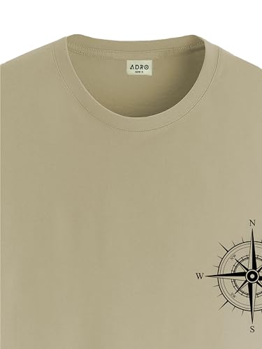 ADRO Tshirt for Men | Printed T Shirt for Men | 100% Cotton Tshirt | Graphic Printed T-Shirt | Chest Printed Tshirt | Unisex Tsh