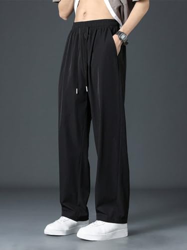 Greciilooks Men Regular Mid Rise Track Pant Stretchable Loose Fit Gym Joggers Korean Style Workout Pants With Trendy Gym & Stree