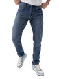 The Souled Store Denim: Ink Blue Men and Boys Buttoned Cotton Blend Slim Fit Jeans