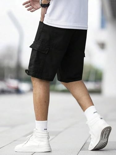 Greciilooks MenS Cargo Shorts (Gl-Sh255_Black