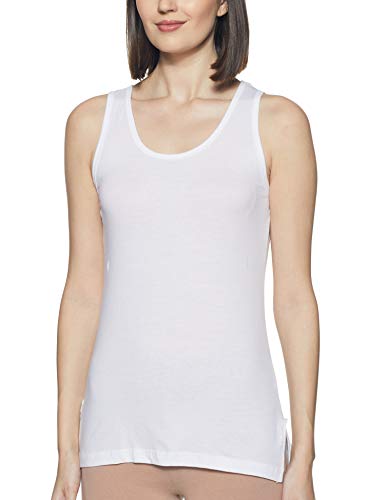 Rupa Softline Solid Regular Fit Women Super Combed Cotton Long Camisole, Under-Shirt,Stretchable and Body-Hugging, White,Pack of