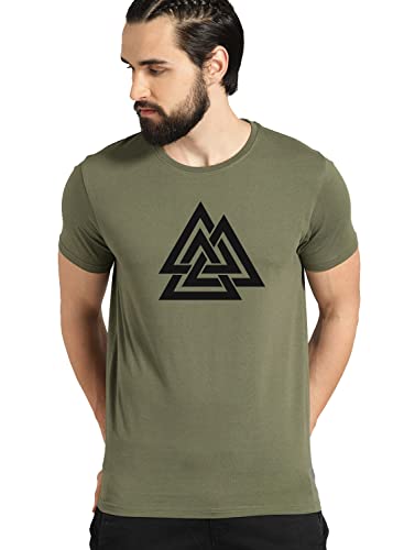 ADRO Triangle Mens Printed T-Shirt (RNR-M-TKT-OL_Olive)