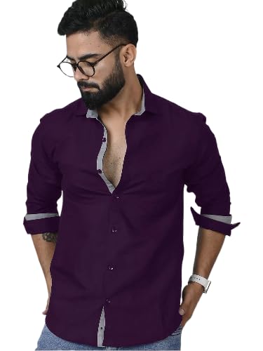 Tee Projekt Mens Long Sleeve Button Down Shirt for Men Collared Casual Formal Soild Shirt
