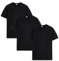 ADRO Men's Solid Regular Fit T-Shirt (RCM3-PLN-BL-BL-BL_Black