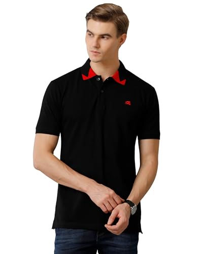 ADRO Premium Cotton Polo for Men (PN23-H-PLN-BL_Black_XL)