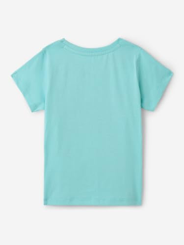 The Souled Store Official Garfield : Cutest Kitty Girls Short Sleeves Round Neck Graphic Printed Regular Fit Cotton T-Shirts Blu
