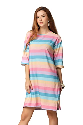 OM SAI LATEST CREATION Western Dresses for Women | Short A-Line Dress for Girls | Midi Dress for Women Dress for Women (Multicol